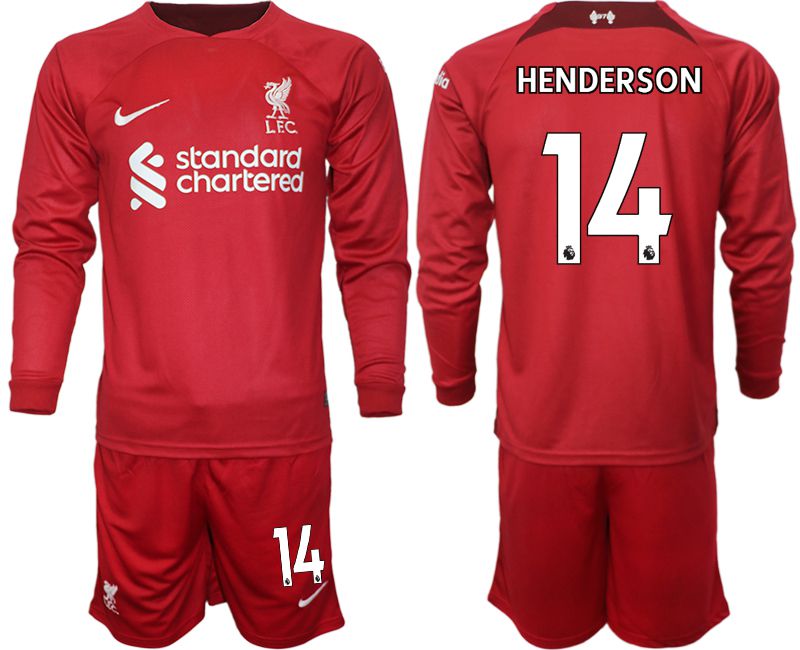 Men 2022-2023 Club Liverpool home long sleeves red 14 Soccer Jersey